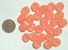 25 12x5mm Crystal Orange Rounded Flat Disks